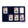 PCCB Coin Display Blue Trays x 2  Holds 8 Coin Slabs