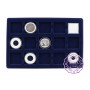PCCB Coin Display Blue Trays x 2 Holds 15 2'X2' Or Coin Capsules