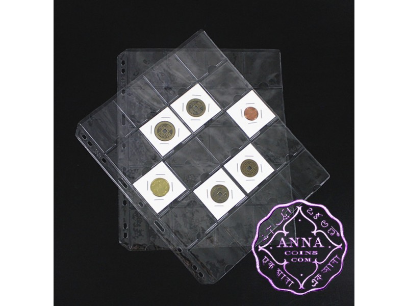 PCCB 20 Pockets Transparent Coin Album Insert Page Sheets