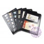 PCCB 2 Pockets Black Stamp Banknote Album Insert Page Sheets (Double-Sided)