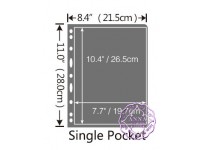 PCCB 1 Pocket Black Stamp Banknote Album Insert Page Sheets (Double-Sided)