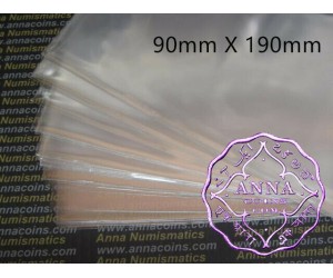 PCCB Professional Banknote Sleeves 90mmX190mm 50 Pcs
