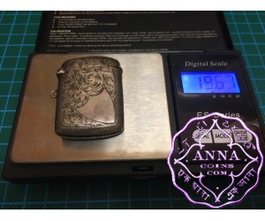 Birmingham Hallmarked 1902 Antique Sterling Silver Vesta Case Maker S. MT